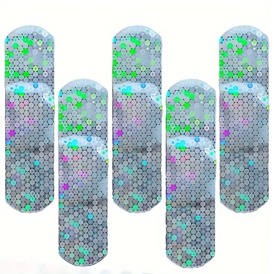 20/50pcs Glitter Bandages Breathable And PE Waterproof Self- Adhesive Bandages