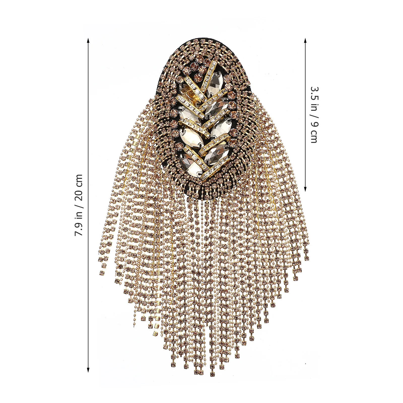 1 paar strass kwastje schouder epaulet decoratief bord pak accessoire franje epaulet glanzend merk voor mannen vrouwen handwerk
