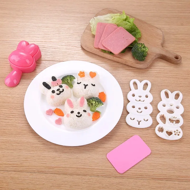 Creative DIY Sushi Accessories Cute Cartoon Animal Shaped Sushi Molds, Baking Tools Japanese Cute Baby Food Fun Children's Molds