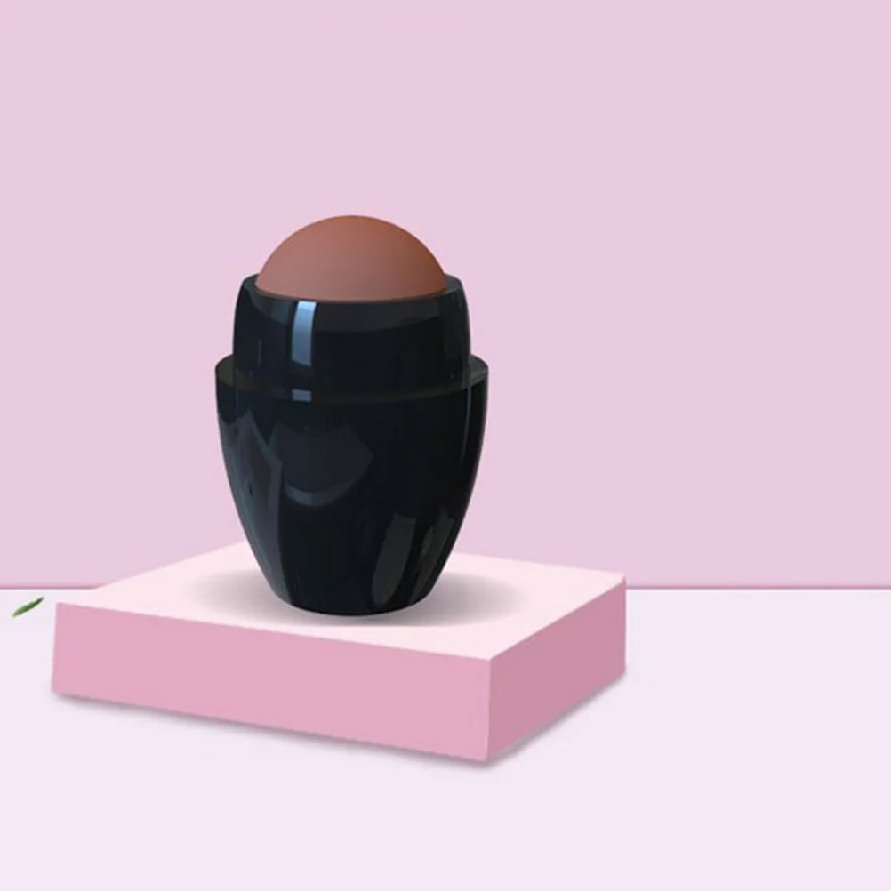 أداة التحكم في زيت الوجه، عصا دوارة من الحجر البركاني، تأثير مطفي، قابل لإعادة الاستخدام، متينة للمكياج أثناء التنقل