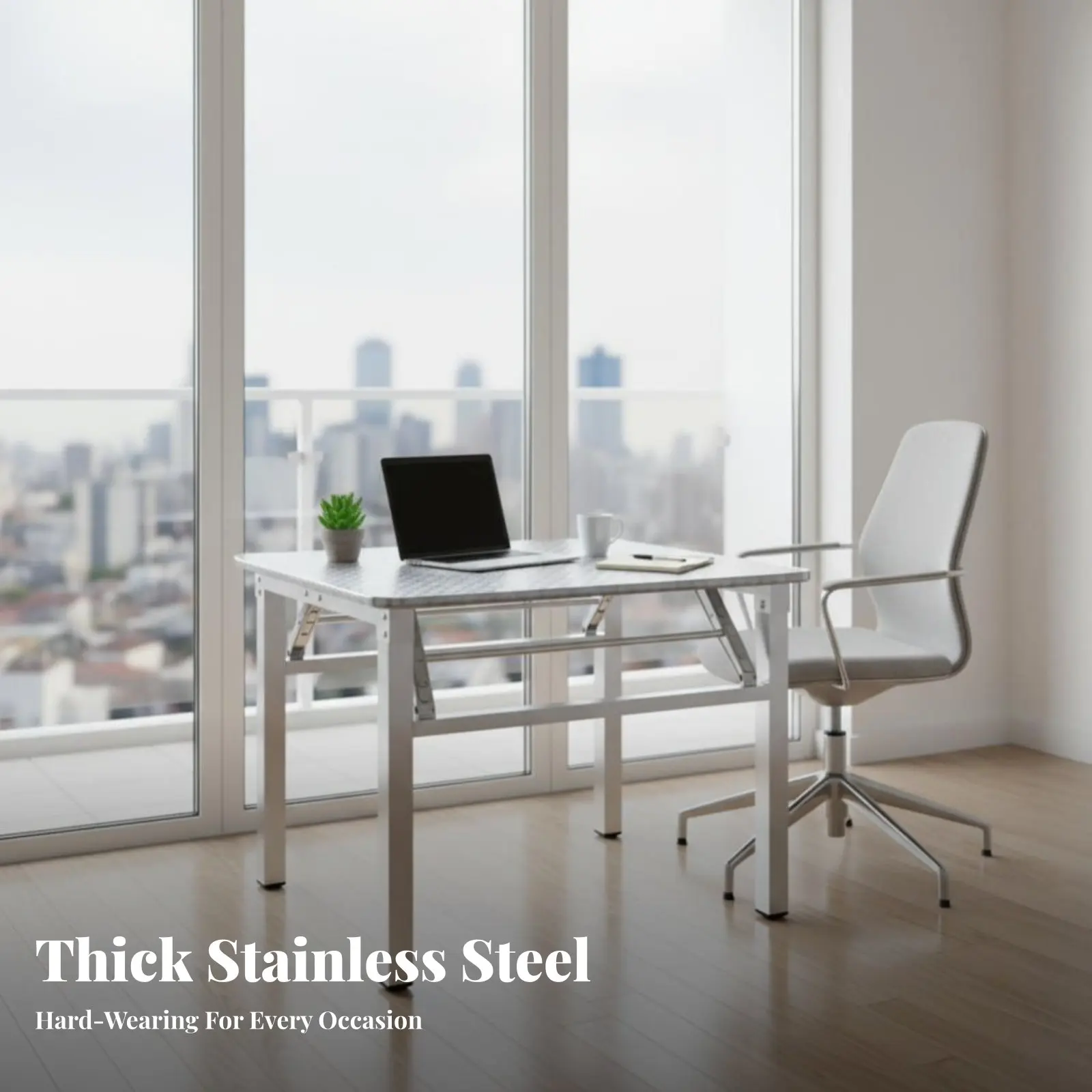 

Rectangular Camp Desk Foldable Adjustable Height Utility Table Indoor & Outdoor Use Space-Efficient Storage for Students