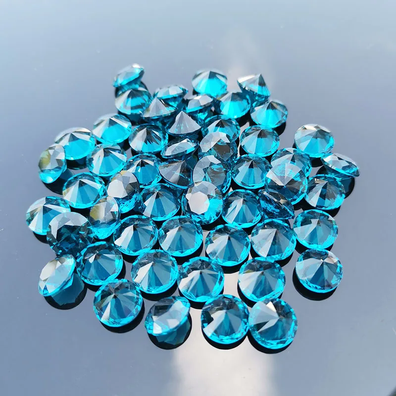 50pcs Crystal Mini Diamond Ornaments Glass Faceted Beads PrismHome Vase Decor Figurine Wedding Party Decoration Miniature