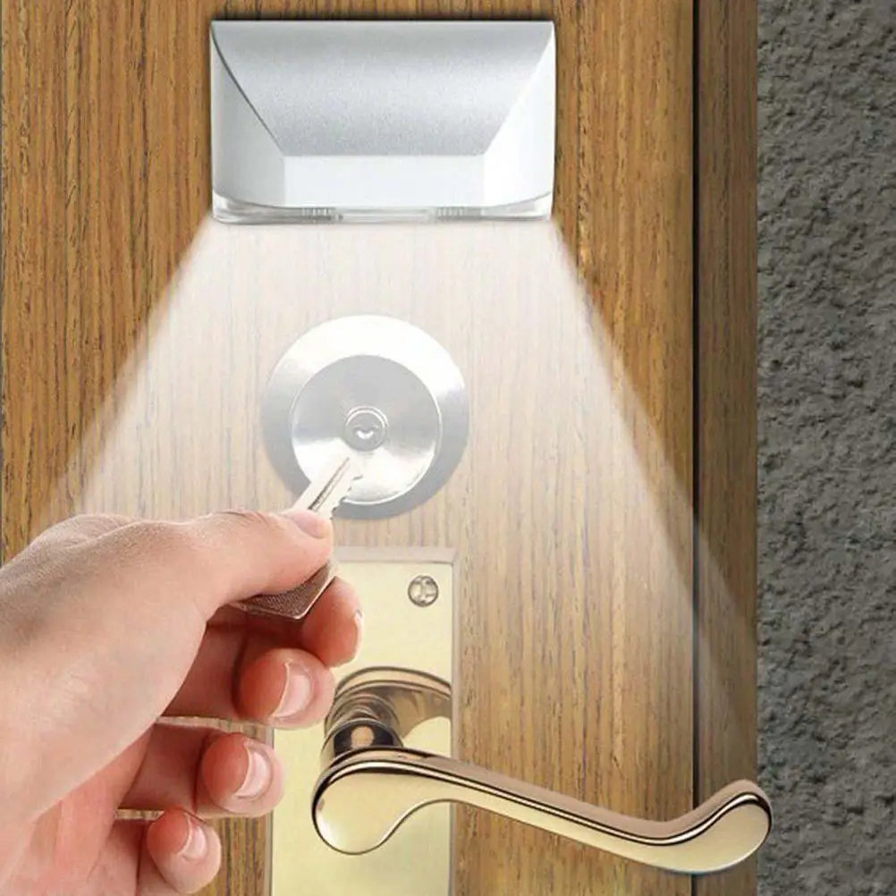 LED Induction Light Door Sensor Lamp Keyhole Strip Car Glove Box Night Standby Door Lock Motion Sensing Small