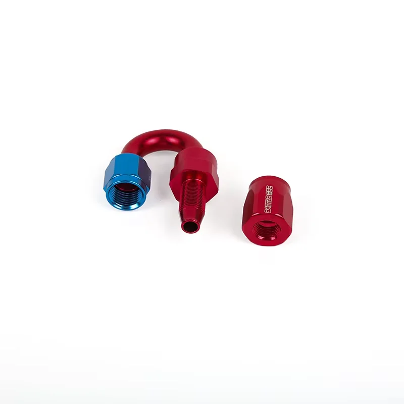 BattleBee Universal AN12/AN16/AN20 Oil Fuel Gas Line Hose End Aluminum Alloy Red Blue Angle 120°/150°/180°