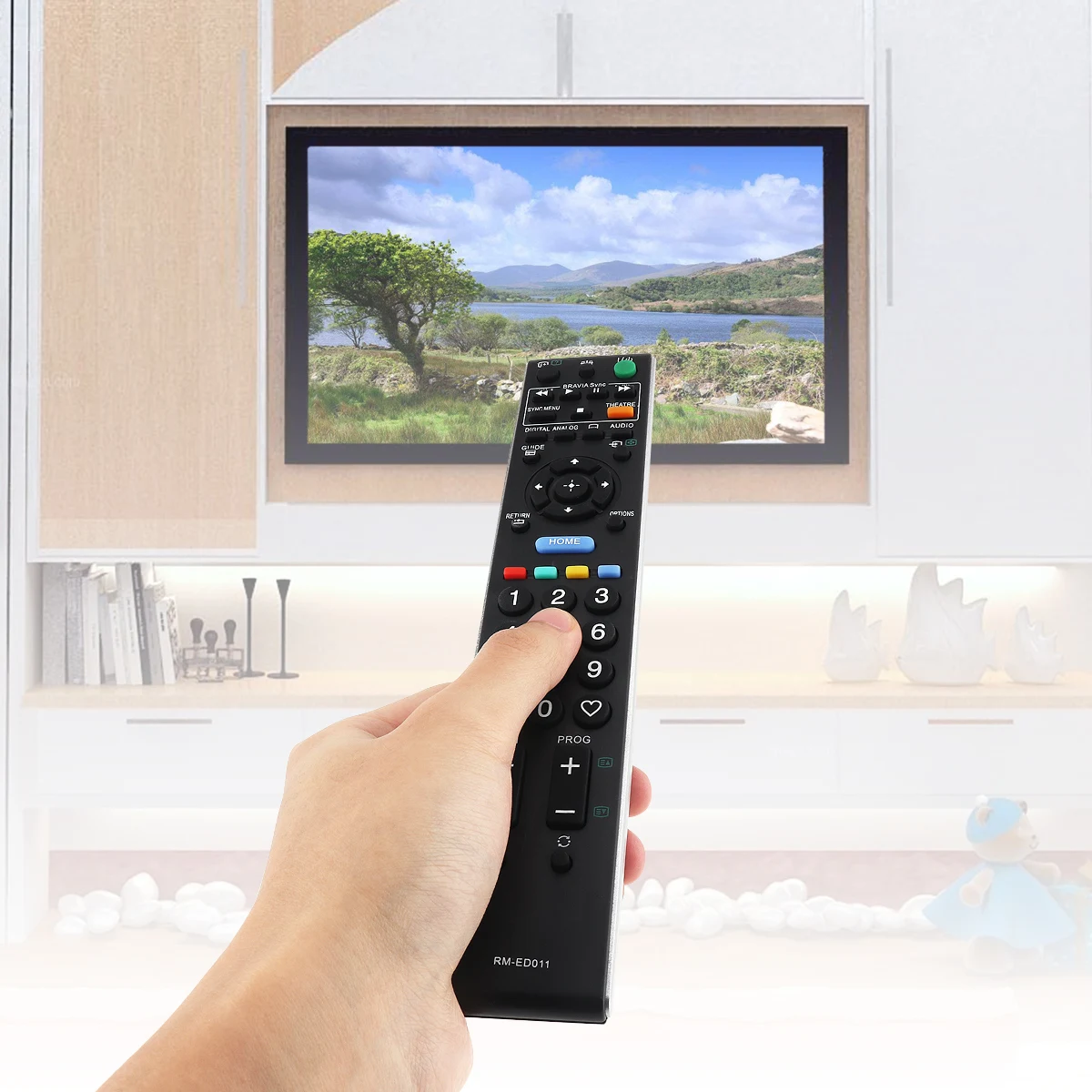 Replacement 433MHz IR TV Remote Control with Long Transmission Fit for SONY RM-ED011 TV