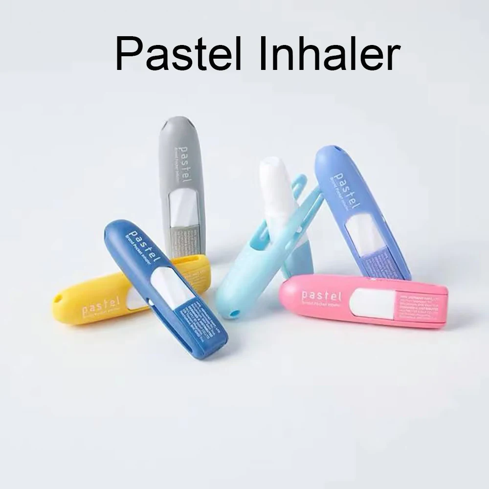 Fashion Thailand Pastel Nasal Inhaler Mint Oil 2 in 1 Relieve Nasal Obstruction Dizziness Sleepy Tired Insect Bites Itchy