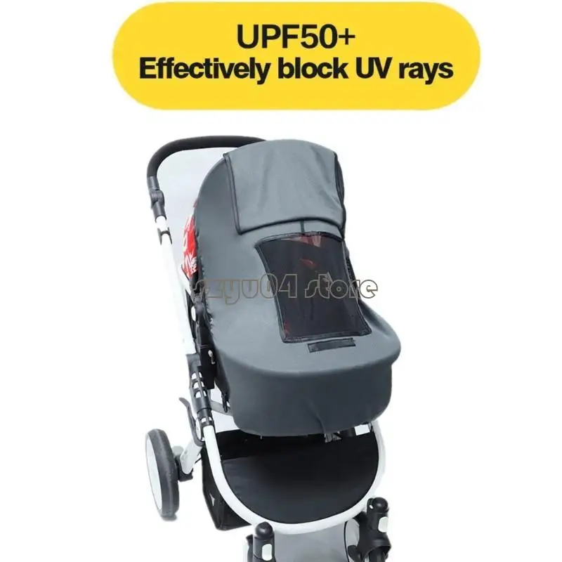 

4X7D Sun Protector Strollers Sun Shade Cover Infant Pram Breathable Canopy Awning