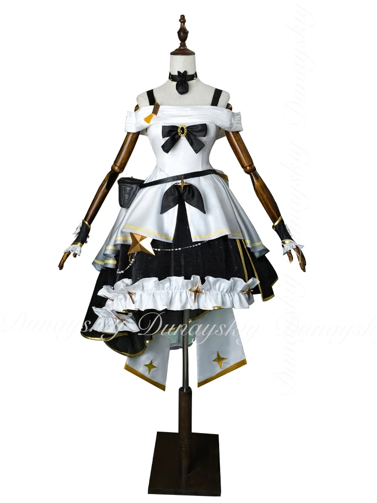 Honkai: Star Rail Game Stelle Cosplay con piccolo procione Abitino Abbigliamento da donna e parrucca grigia Costume cosplay pieno di set