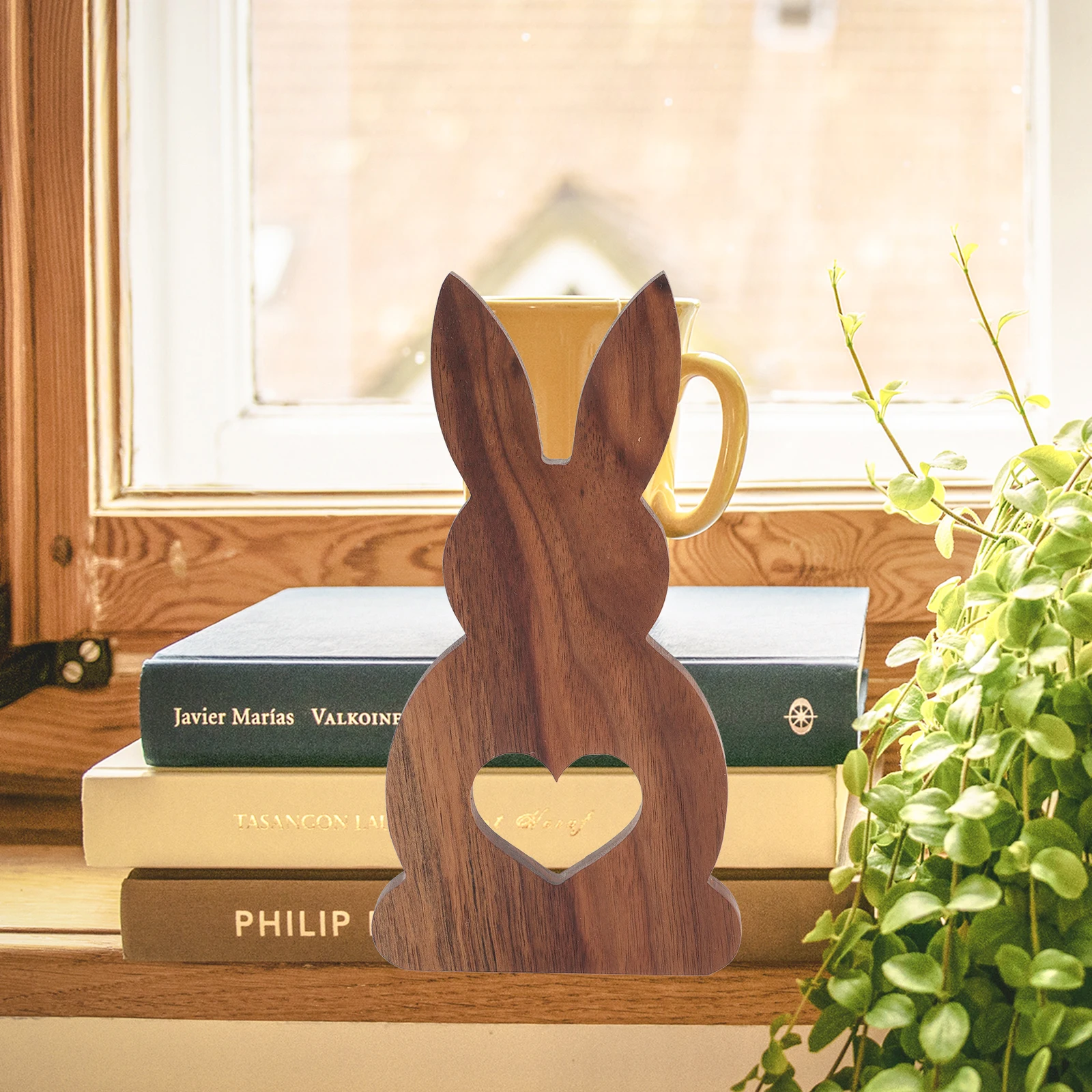 Love Rabbit Bookend Hewan Kayu Bookends Rak Pemegang Dekorasi Desktop Multi-Fungsi Rak Buku Sumbat Berbentuk Kelinci