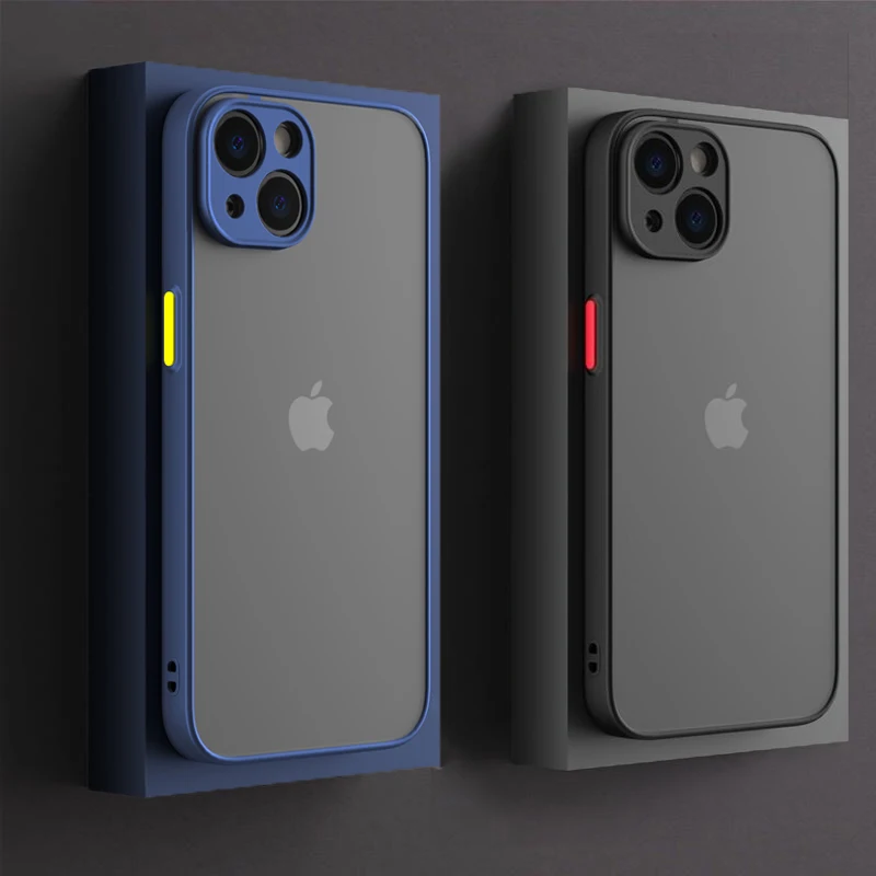 Funda de teléfono a prueba de golpes para iPhone 15 Plus, carcasa dura de silicona suave, armadura transparente, iPhone 15 Pro Max