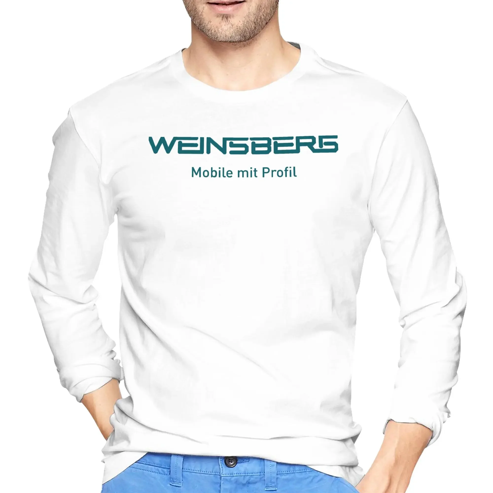 

Weinsberg Caravan Men's Long Sleeved T-shirt Fashion Round Neck T shirts Spring and Autumn Men tops