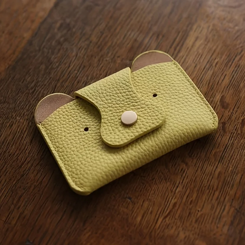 

Простой и милый картхолдер для девочек с откидной крышкой, компактный ультратонкий мини-кошелек для банковских карт.