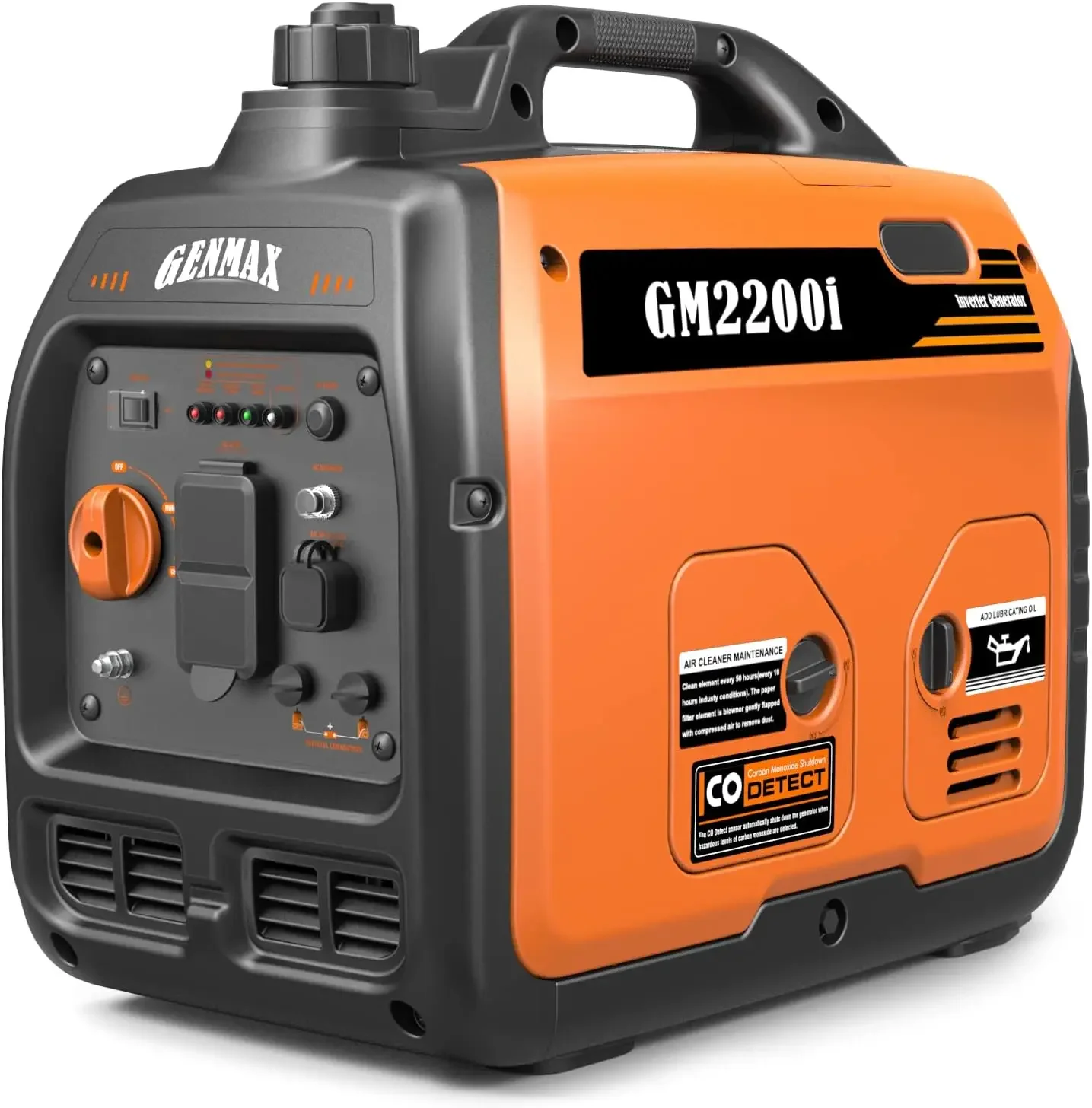 Portable Generator，2200W Ultra-Quiet Gas Engine, EPA Compliant, Eco-Mode Feature, Ultra Lightweight for Backup Home(GM2200i)