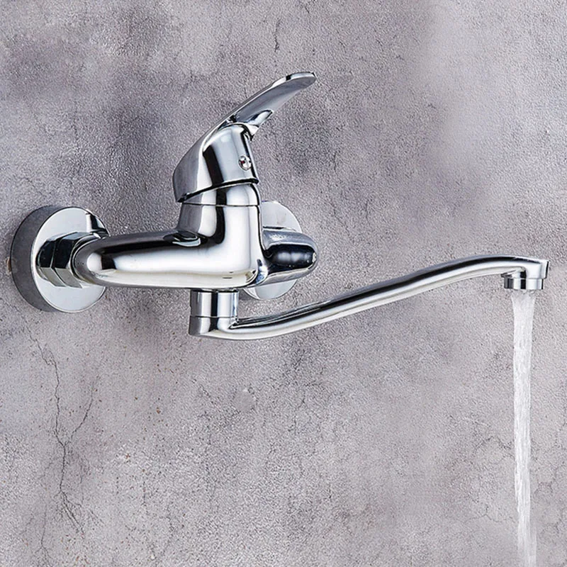 

Double Holes Basin Faucet Wall Mounted Kitchen Faucet Hot&Cold Water Mixer Tap Wall Kitchen Mixers Kitchen Sink Tap