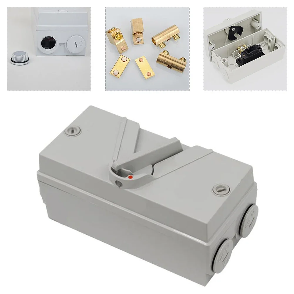 

Enclosed Disconnect Breaker Box 1 Phase Disconnect 170*90*80 Mm Motor Disconnect Switch Electrical Maintenance Safety
