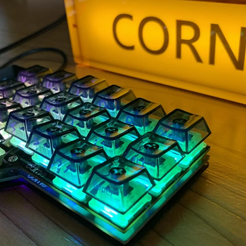 Imagem -03 - Corne Dividir Teclado Mecânico Fr4 Posicionamento Plate 3-layer Shell Sandwich Case Jogos pc Gamer Acessórios Presente