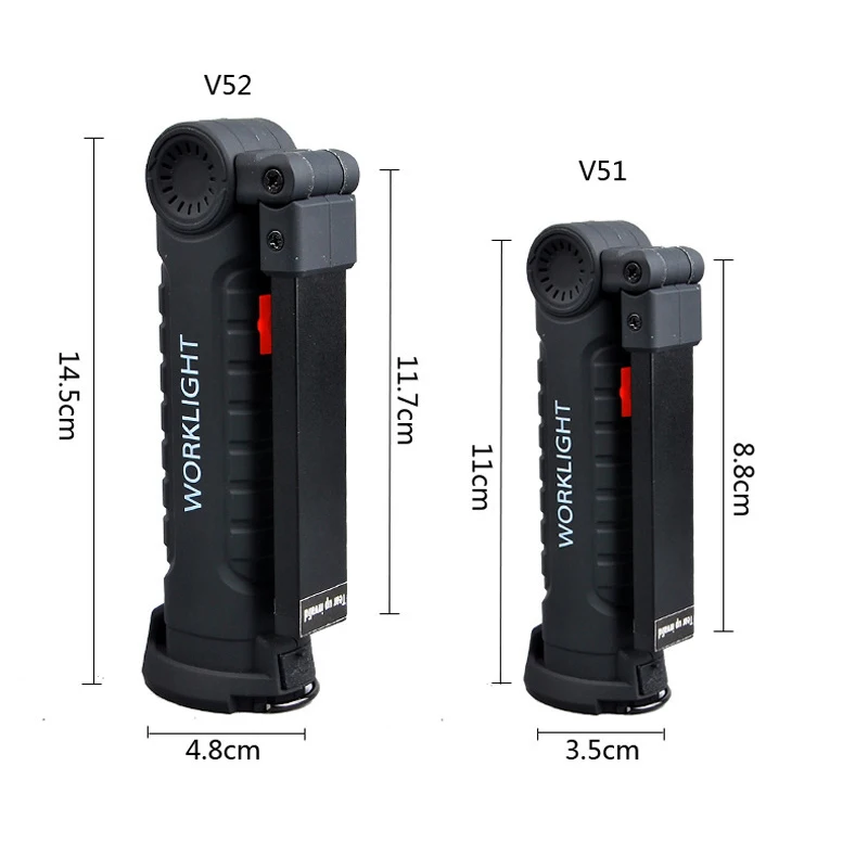 ​Foldable LED Working Light USB Rechargeable LED Flashlight Multifunctional Outdoor LED Camping Lantern With Magnetic & Hook