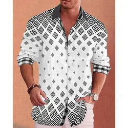 Donna ritratto uomo modello camicia motivo floreale esterno strada manica lunga abbigliamento abbigliamento pittura colorata casual cotone arte