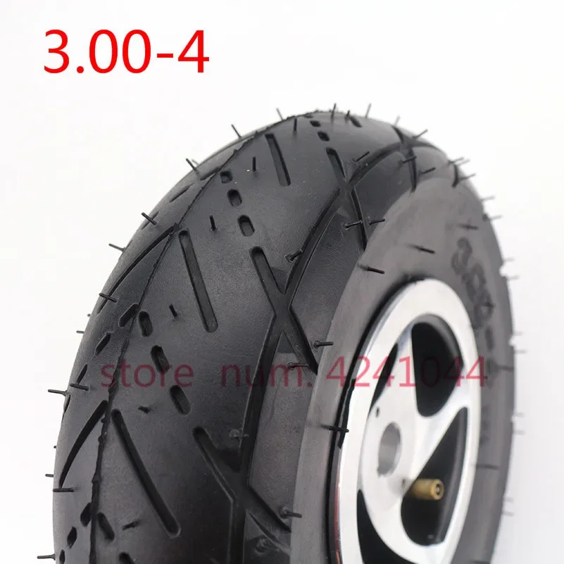 3.00-4 Inner Tube and out tyre with 17mm /19mm Keyway alloy rims for Knobby Scooter Go Kart Electric scooter Highway Wheels