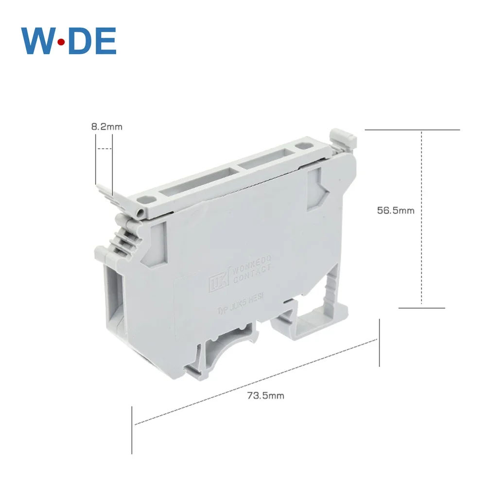 Borniers de fusibles à Rail Din gris UK5-HESI connecteur Type de vis 10 pièces UK5-HESILED porte-fusible à vis conducteur de fil