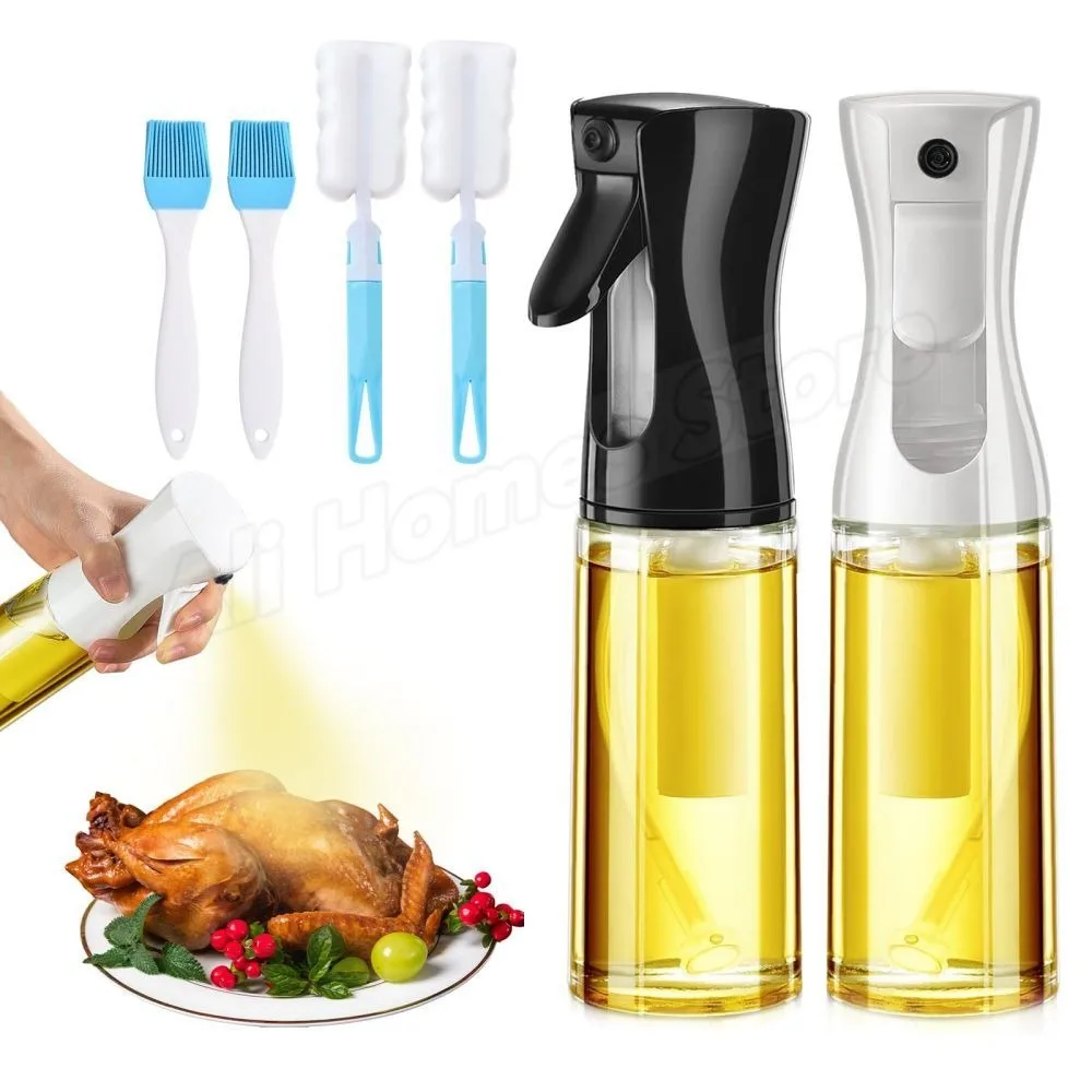 2PCS Oil Sprayer Bottle BBQ Baking Olive Oil Spray Roller Bottle kitchen Oil Dispenser Salad 200/300/500ML Oil Cooking Bottle