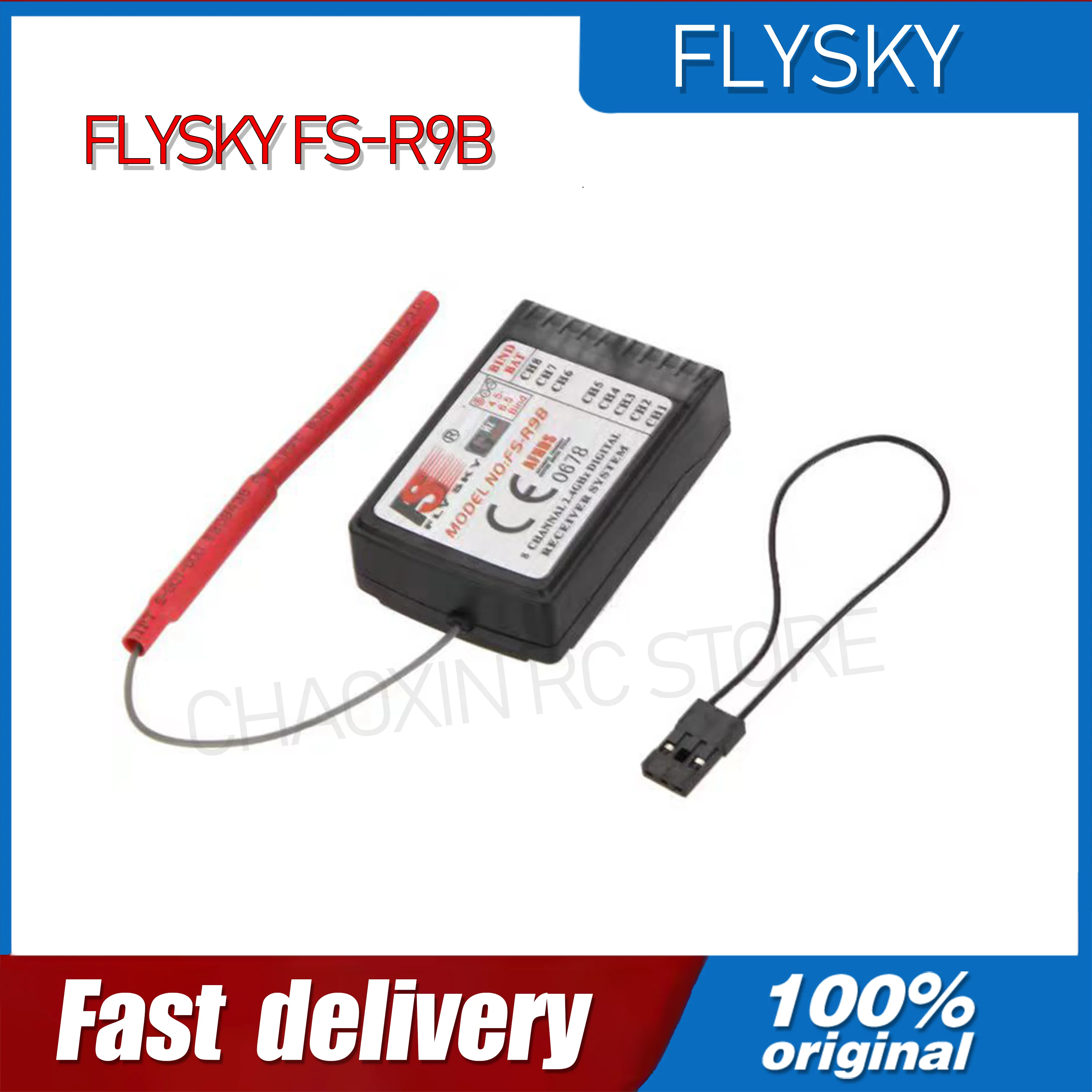 Flysky FS-R9B 2.4G 8CH Receiver w Failsafe PWM Output for FS-TH9X FS-i6 i10 T6 CT6B Turnigy 9X RC Drone Car Boat