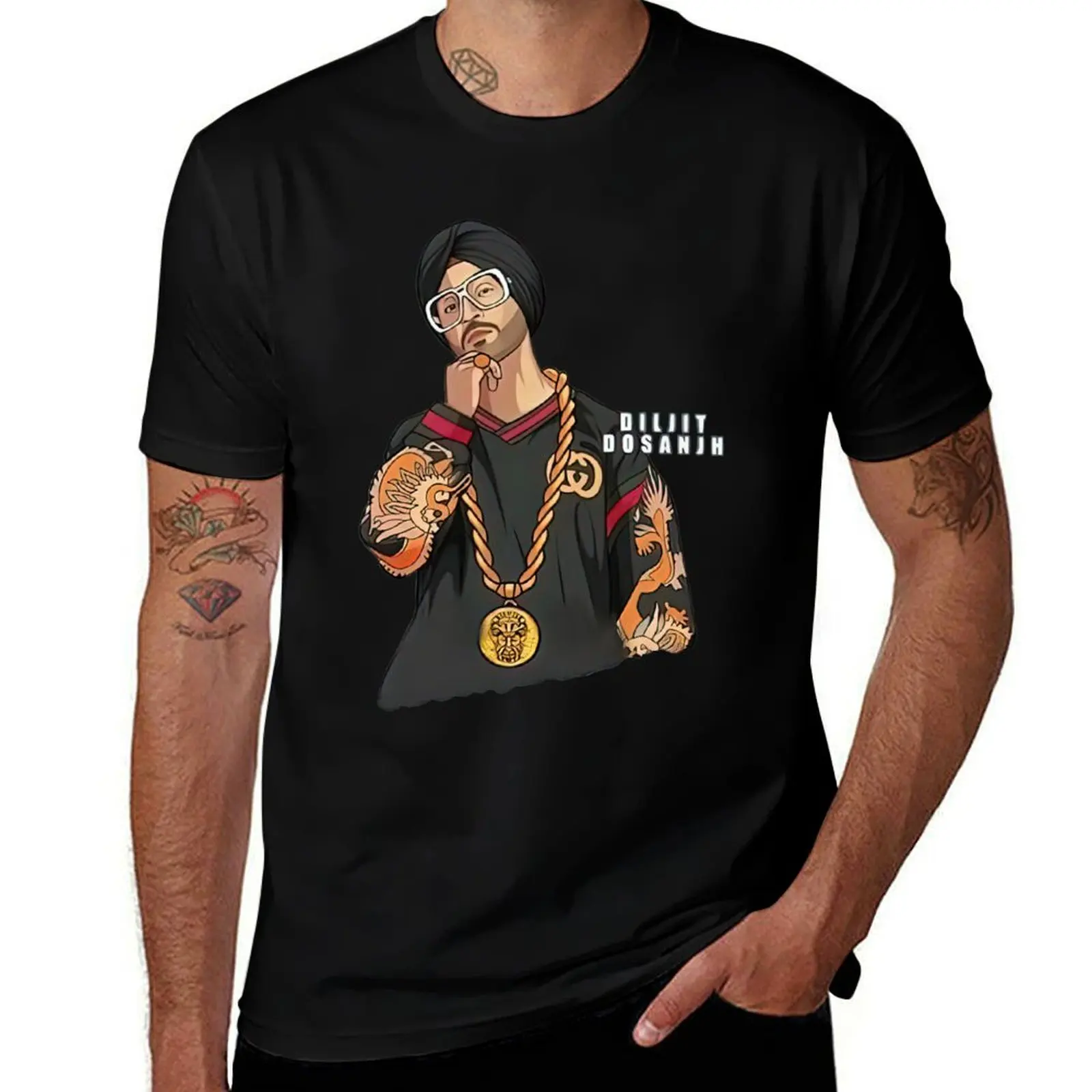 

Diljit Dosanjh art T-Shirt anime tshirt mens graphic t shirts man tshirt T-Shirt