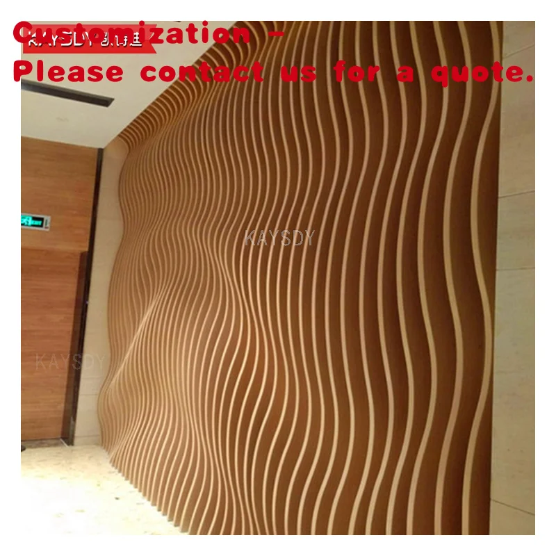custom.Modern Decorative Curtain Wall 3D Wave Aluminum Sound Proof Wall Panel Office Building