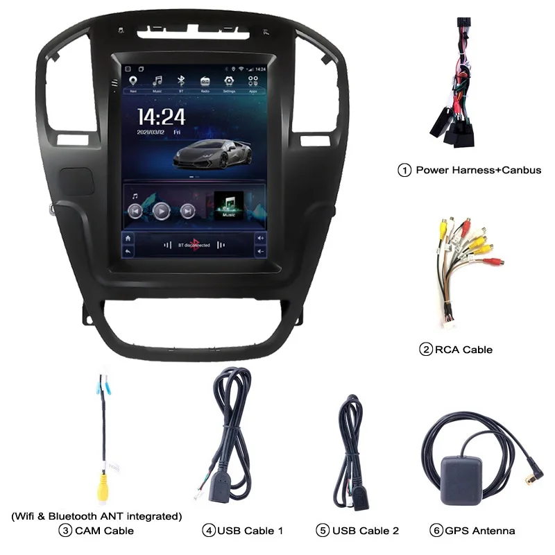 9.7-inch vertical screen navigator Android intelligent central control large-screen reversing image car navigation