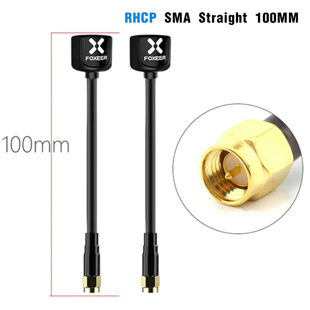 2pcs Foxeer Antenna Lollipop 4 V4 FPV Antenna 5.8G 2.6Dbi RHCP SMA Black 7.2g For FPV RC Racing Drone