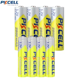 PKCELL 8PC/2 paczka NiMH AAA + akumulator AA 1100mah-2800mah akumulatory Ni-MH nadające się do kamera sportowa