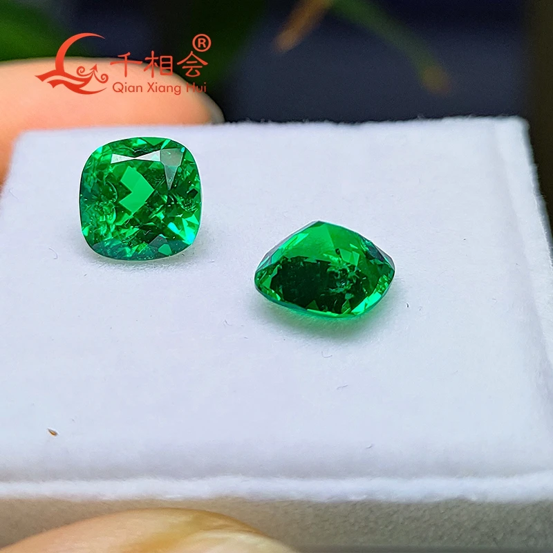 مختبر جرون Yttrium أكسيد الألومنيوم المزروع وسادة تسافوريت شكل كولومبيا الزمرد الأخضر اللون المميلات YAG جوهرة الحجر AGL