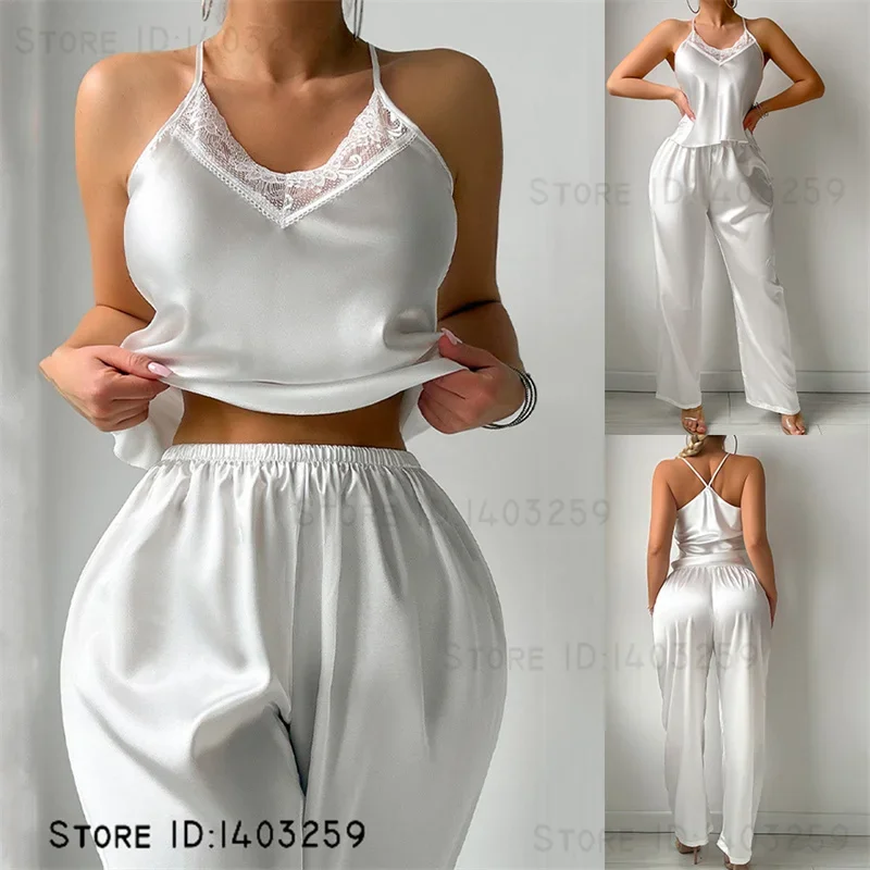 Pyjama 2 Pièces Femme - Manches Courtes, Pantalon Long - Secret Treasures - Occasion TB