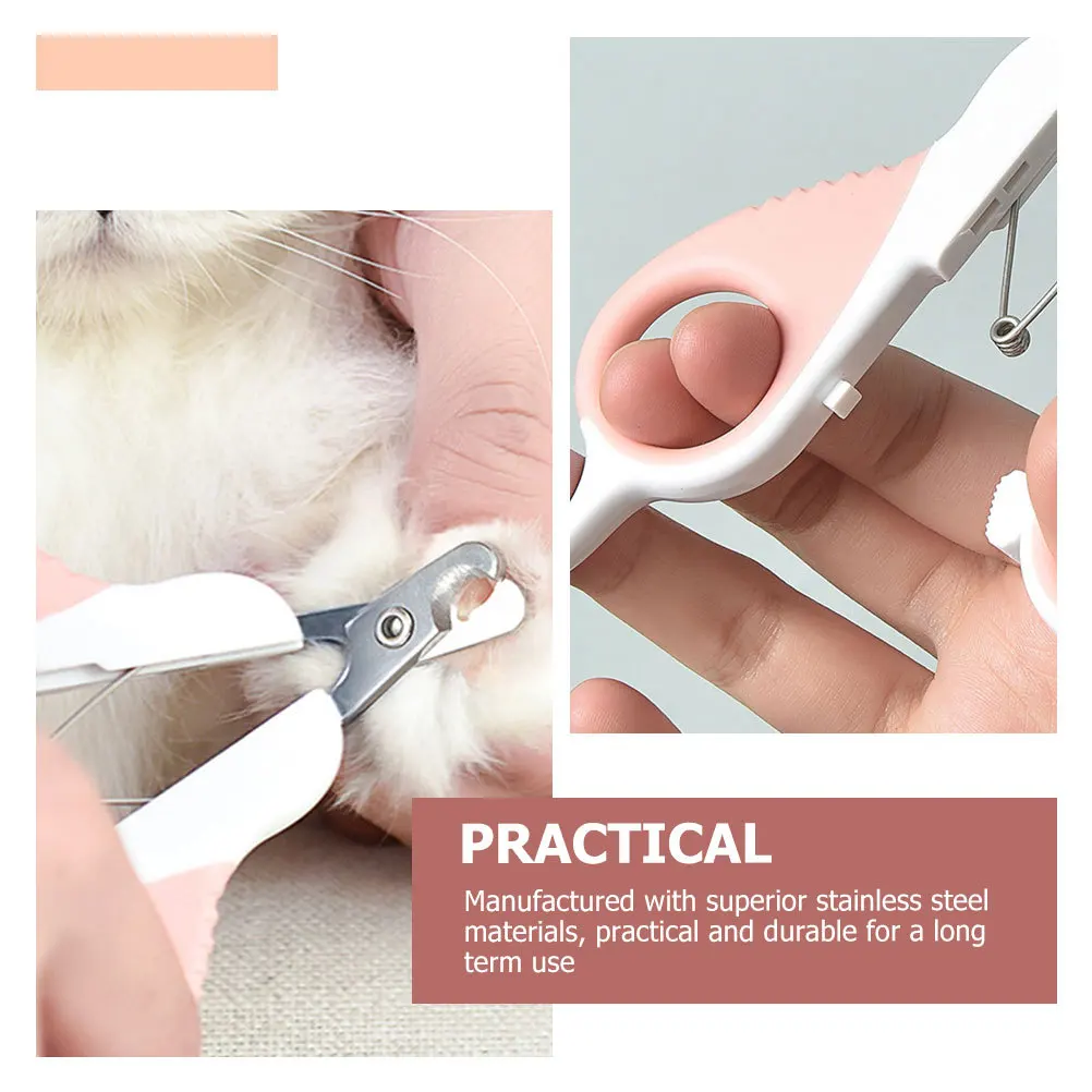 

2Pcs Pet Nail Clippers Stainless Steel Professional Dog Cat Nail Trimmer Ergonomic Safety Guard Anti-Slip Handle Grooming Tool