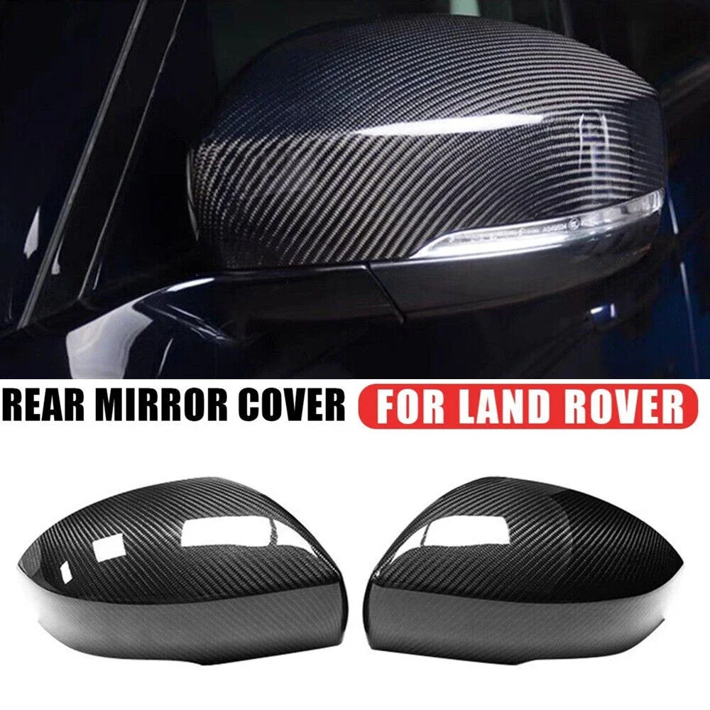 

For Land Rover Discovery 4 5 Range Rover Real Carbon Fiber Rearview Side Mirror Cover Wing Cap Exterior Sticker Door Case Trim