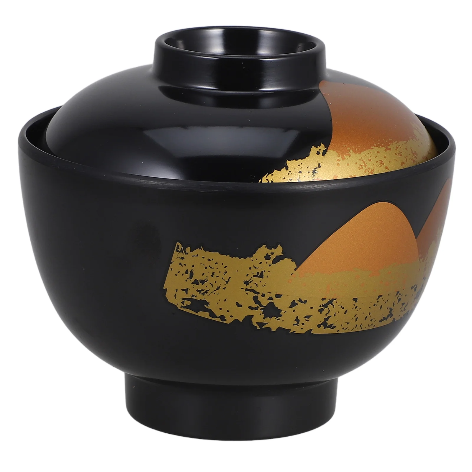 

Miso Soup Bowl Japanese Food Container Lidded Serving Bowls Black Cuisine Ramen Sushi Asian Multi Function Rice Bowl Practical