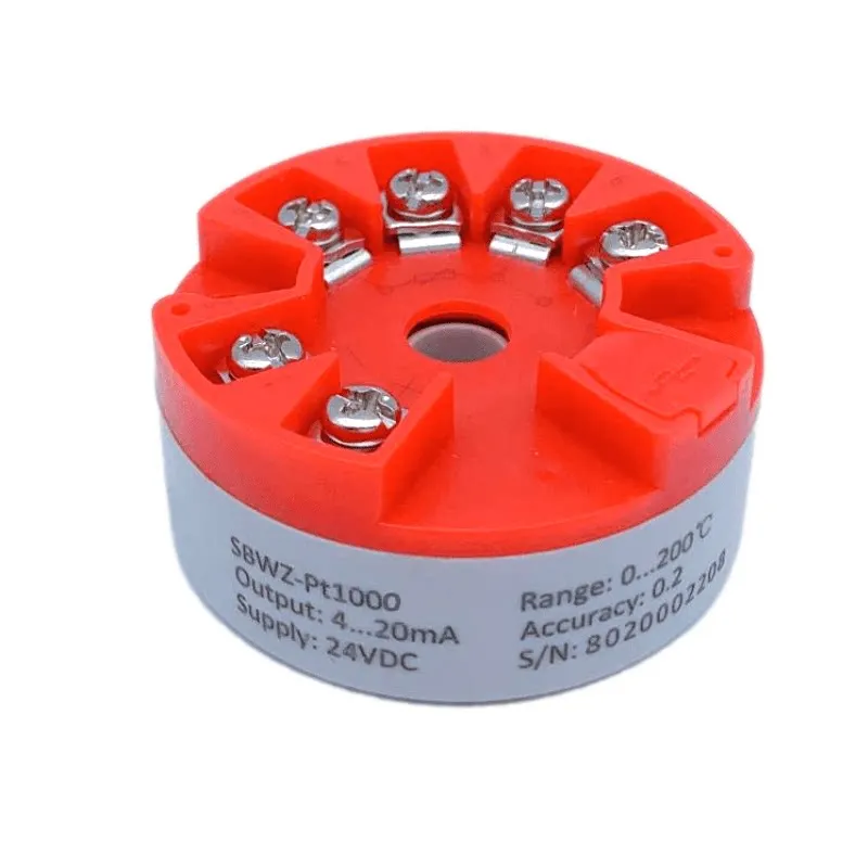 Pt1000 Platinum Thermal Resistance Sensor Temperature Transmitter 4-20ma/0-5/10v Conversion Module