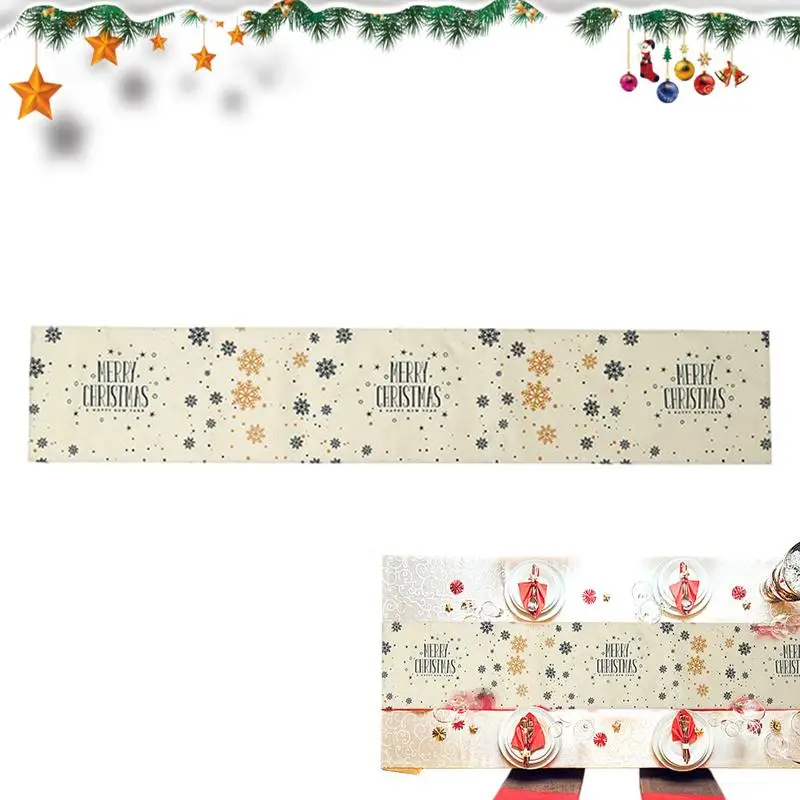 Holiday Table Runner Winter Christmas Tree Table Runner 13x72inch/33x180cm Snowflake Farmhouse Table Runner Red Black Plaid