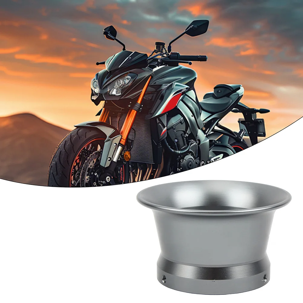 55mm 63mm Aluminum Carburetor Air Filter Wind Cup For Motorcycle Upgrade Gray Metal Air Collector Compatible With 24-30mm Intake