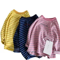 BELLBELL Kids Boys Long Sleeves Autumn Letter Printed Infant Babys Boys Striped T-shirts Casual Toddler Little Boy Pullovers Top 5