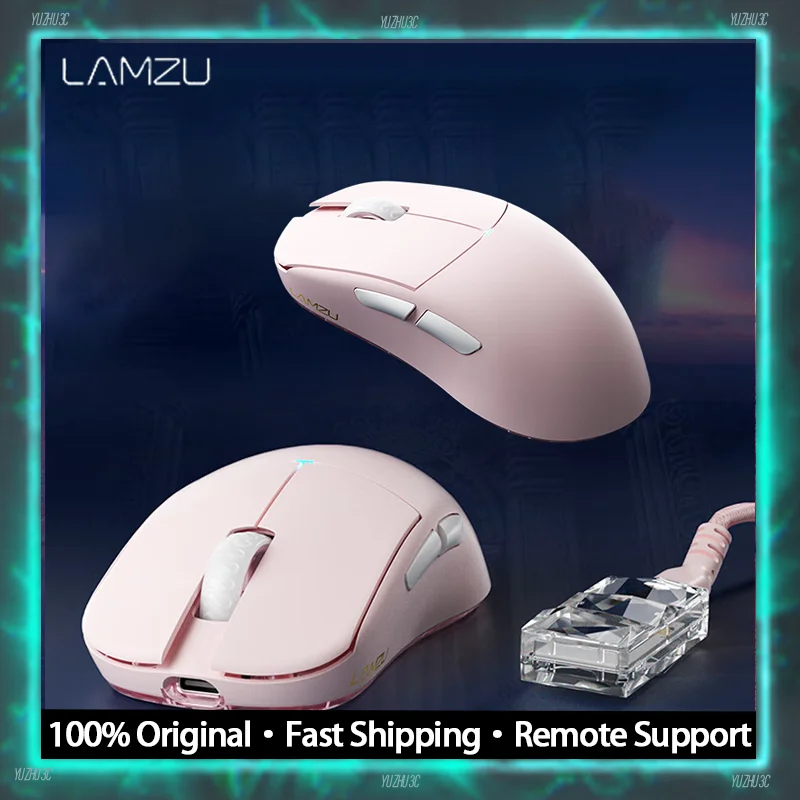 LAMZU Atlantis Mini Gaming Mouse 2.4G Wireless 8K Polling PAW3950SUPER Ultra Low Latency OMRON Optical Microswitch Lightweight