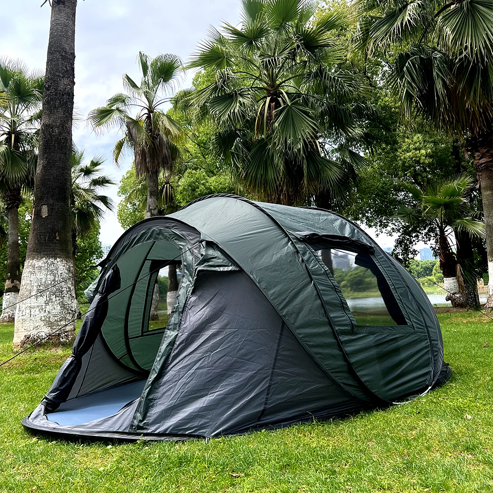 Ein automatisches Zelt, wasserdichtes Zelt, bietet Platz für 5–8 Personen, Sonnenschutzzelt im