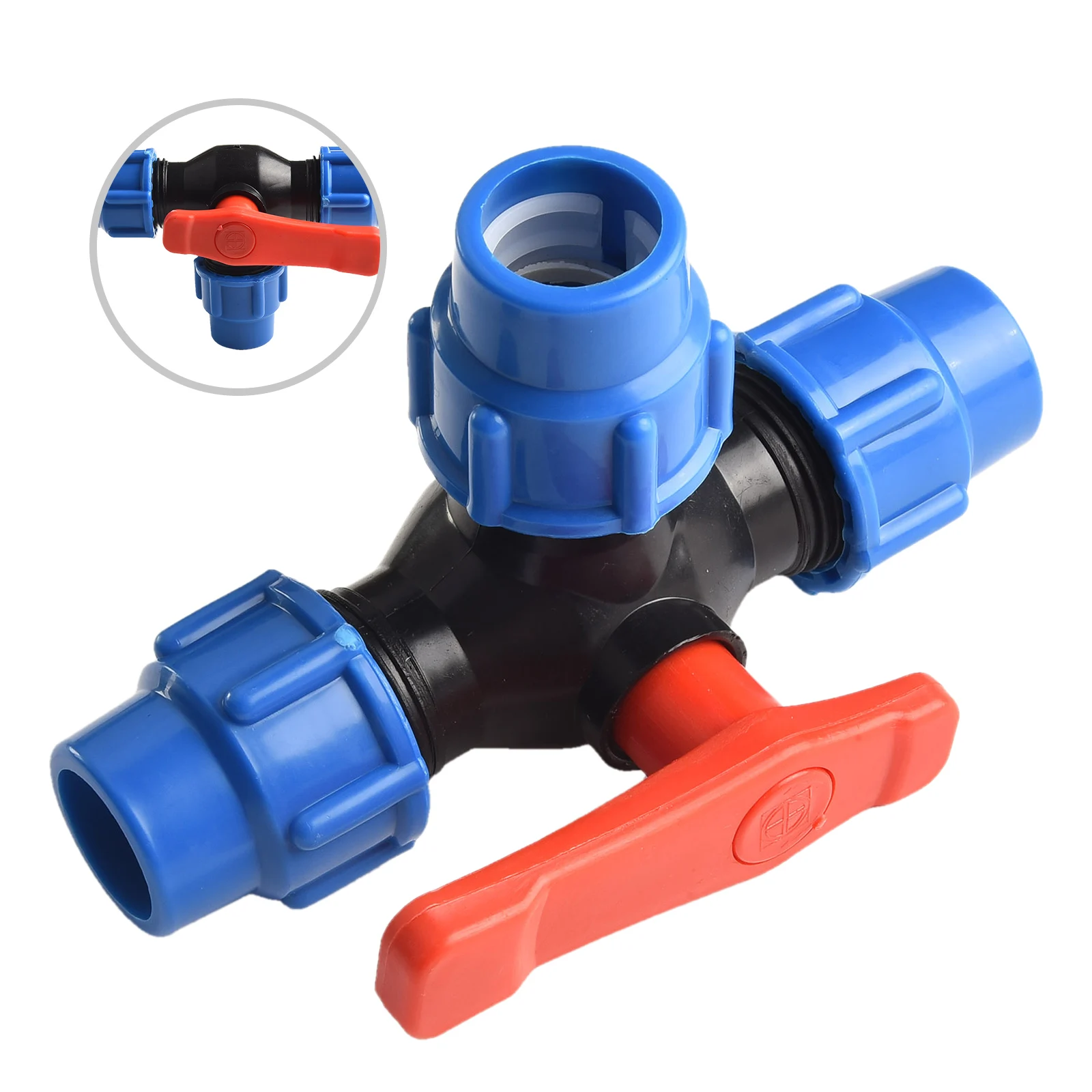 PE Pipe 3 Way Ball Valve High Quality PE Pipe Joint 20mm 25mm 32mm 40mm 50mm Connection Hose Professional Water Flow Solutions