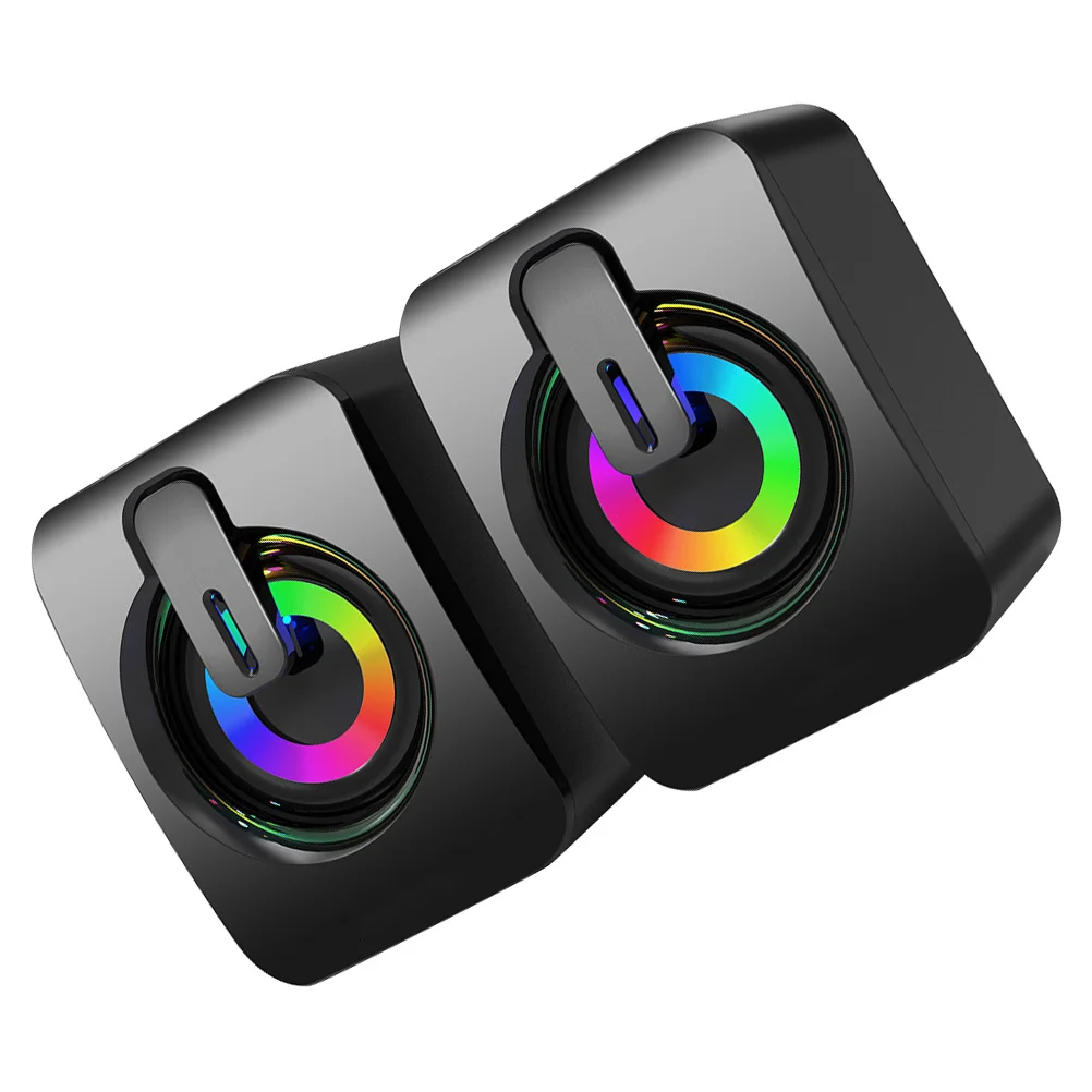 

1 Pair Wired Gaming Speakers Usb-Powered Mini Speaker For Laptop Pc Desktop Computer Audio Home Decor External Sound Bar