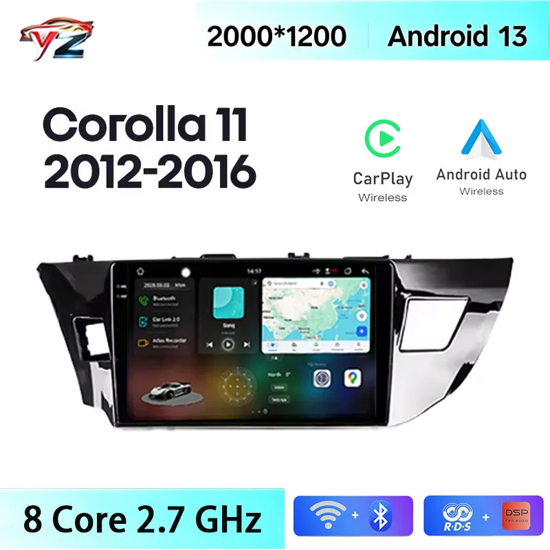 FYT-7870 For Toyota Corolla 11 2012 - 2016 CarPlay Android Auto 2DIN Car headunit Autoradio Car Radio Multimedia Stereo