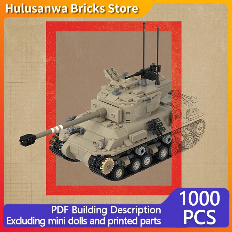 

M51 Modern Military Tanks Model MOC Building Bricks War Equipment Modular Technology Gifts Holiday Assemble Children Toys Suit