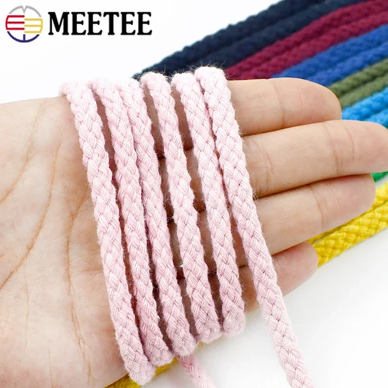 20Meter 5/7mm Fashion Cotton Cord Rope High Tenacity Twisted Ropes DIY Crafts Woven String Home Textile Craft Decor