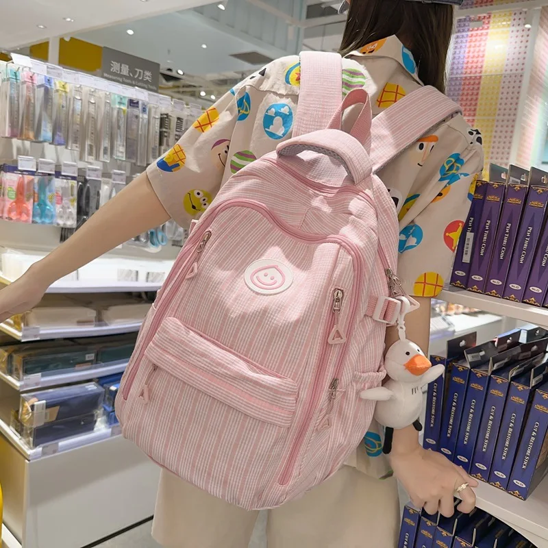 Koreaanse Versie Ins Schooltas Voor Vrouwelijke Studenten, Japanse Harajuku Veelzijdige, College Stijl, Grote Capaciteit Geruite Rugzak