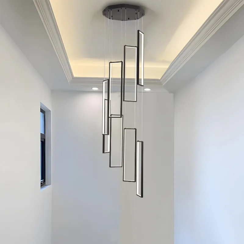 

Modern LED Chandelier, High Ceiling Staircase Chandelier, Dining Room LED Chandelier, High Ceiling Foyer Entrance