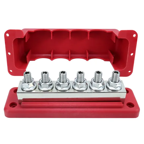 Imagen 2 del producto Bloque de distribución de energía M10, barra colectora de 24V, barra de refuerzo de 600A, bloque de terminales eléctricos para caravana, camión, barco, coche, Camper, caravana